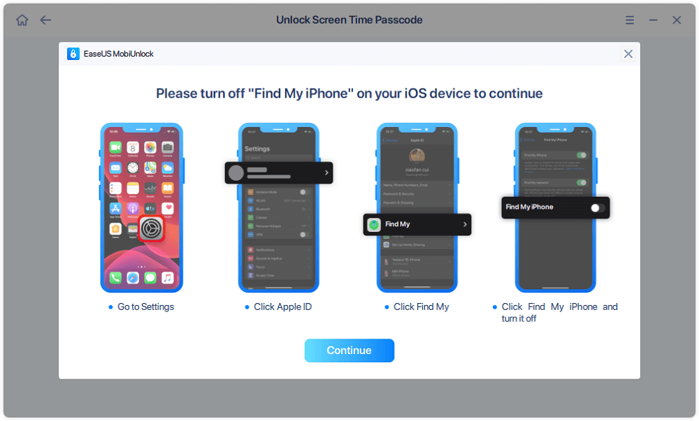 Disable Screen Time- Step 3